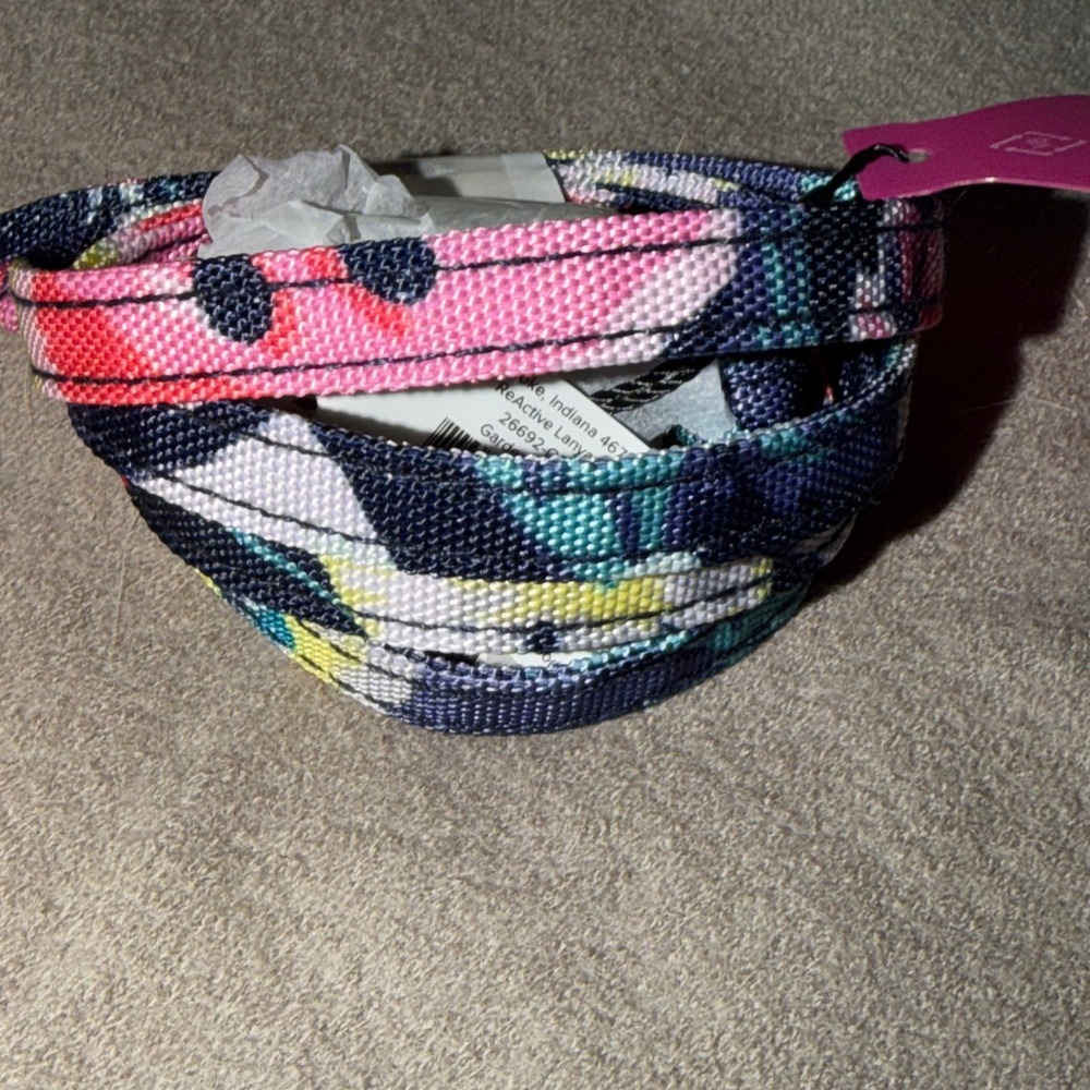 Vera Bradley ReActive Lanyard Garden Picnic Floral Recycled Fabric 26692-Q23 NEW